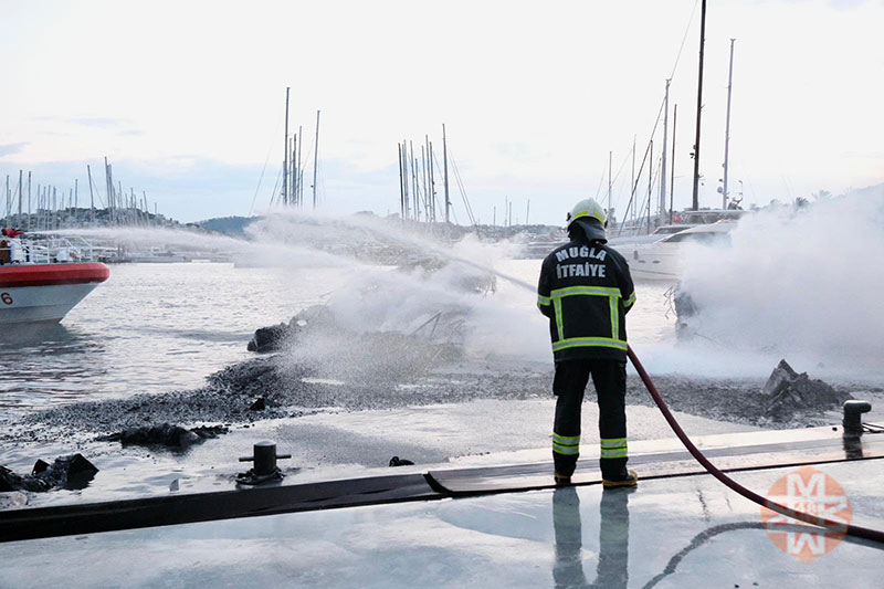 Yalıkavak Marina 7 yat yandı, 20 Mart 2026
