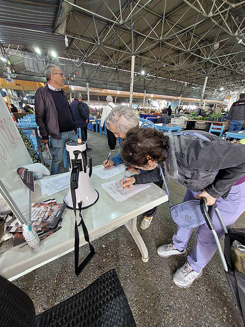 DİSK DEV Emekli-Sen Bodrum'dan imza kampanyası 3