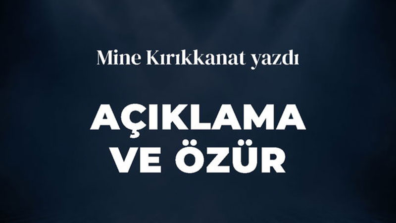 Mine G Kırıkkanat "kılıç artığı" açıklaması