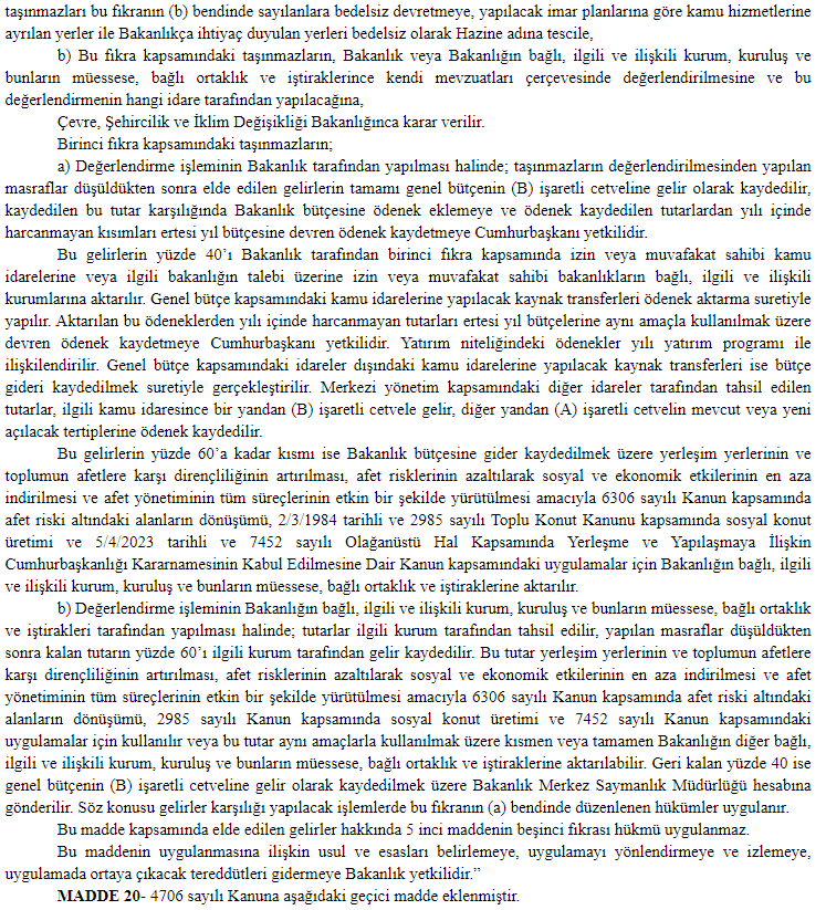 Resmi Gazete, Kat Müliyeti Kanunu, Mayıs 2026 5