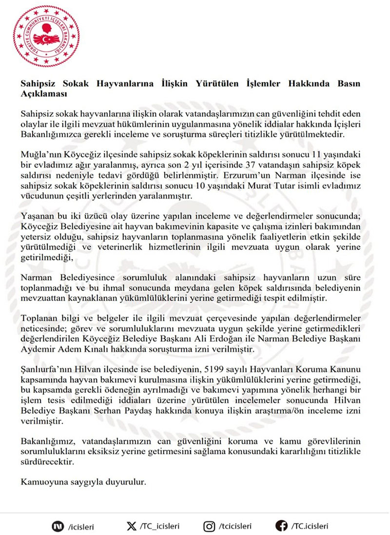 Köyceğiz Belediye Başkanı Ali Erdoğan hakkında soruşturma izni, 30 Haziran 2026