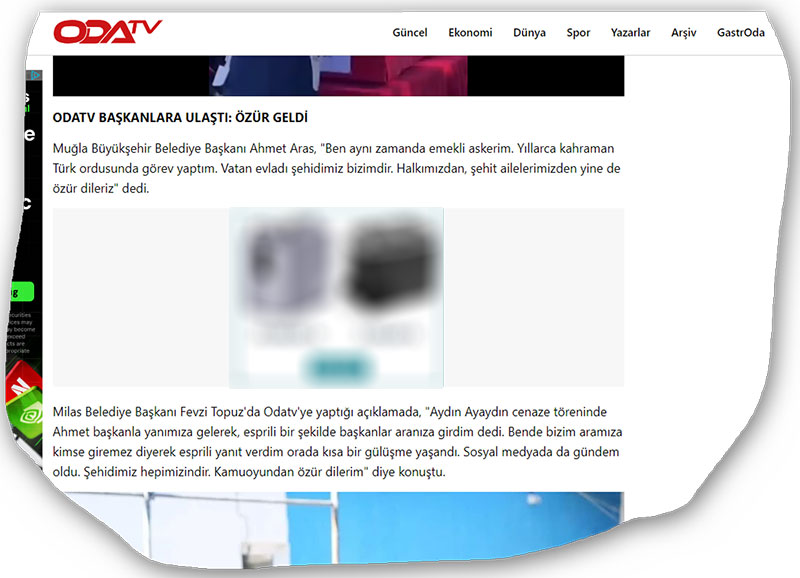 Oda TV Ayaydın, Topuz, Aras haberi