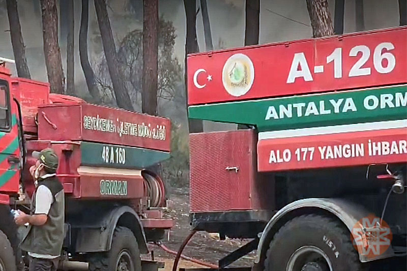 Seydikemer yangınında son durum 1