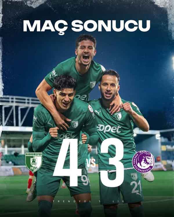 Sipay Bodrum FK: 4 - Ankara Keçiörengücü: 3, 14 Şubat 2026, Bodrum