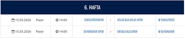 Muğla Süper Amatör Küme Play-Off maçları, 2025-2026 6