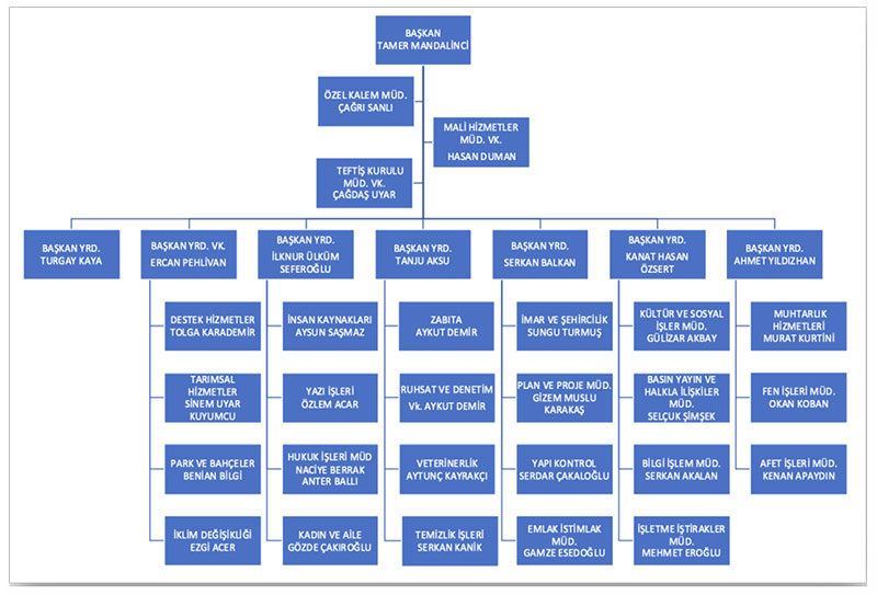 Bodrum Belediyesi yönetim şeması, 14 Mart 2025
