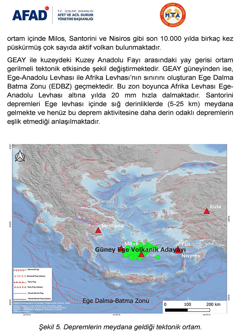 Santorini Adası'ndaki depremlere ilişkin ortak ön değerlendirme raporu 7