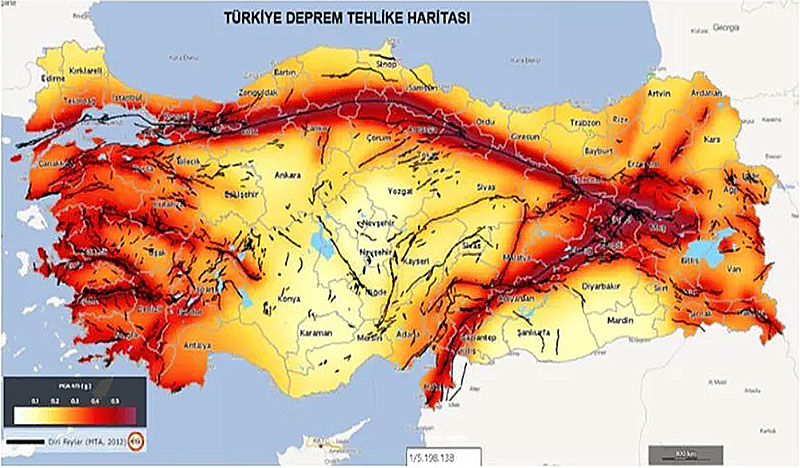 AFAD Deprem Tehlike Haritası güncellendi 2025 1