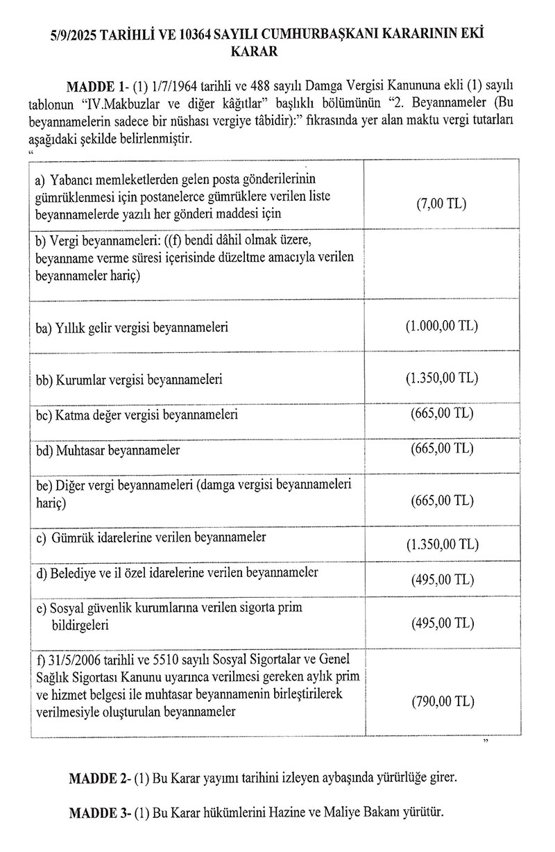 Resmi gazete, 6 Eylül 2025 3