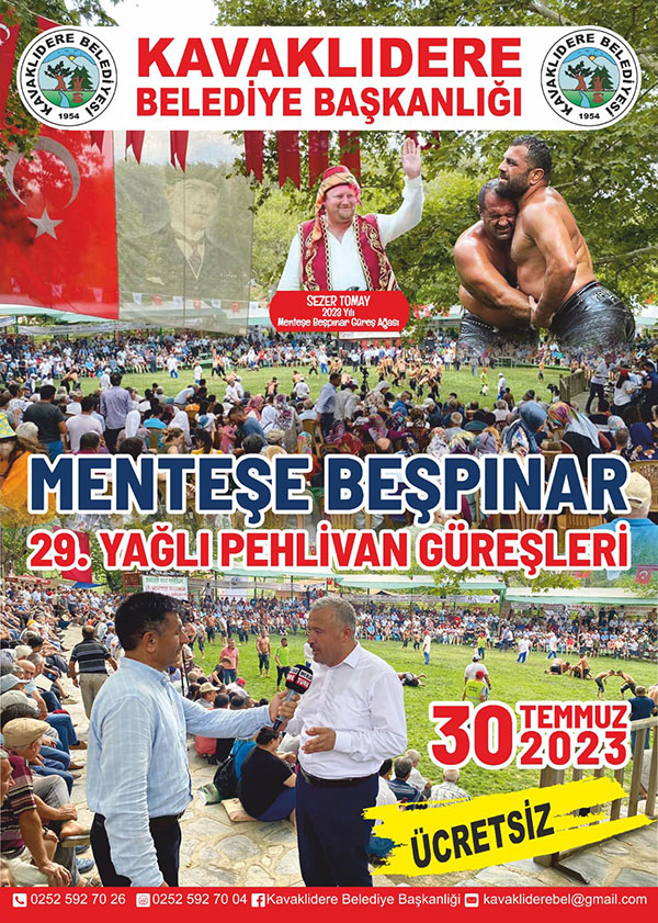 Kavaklıdere Menteşe Yerküpe halk konseri ve yağlı güreşleri 2023