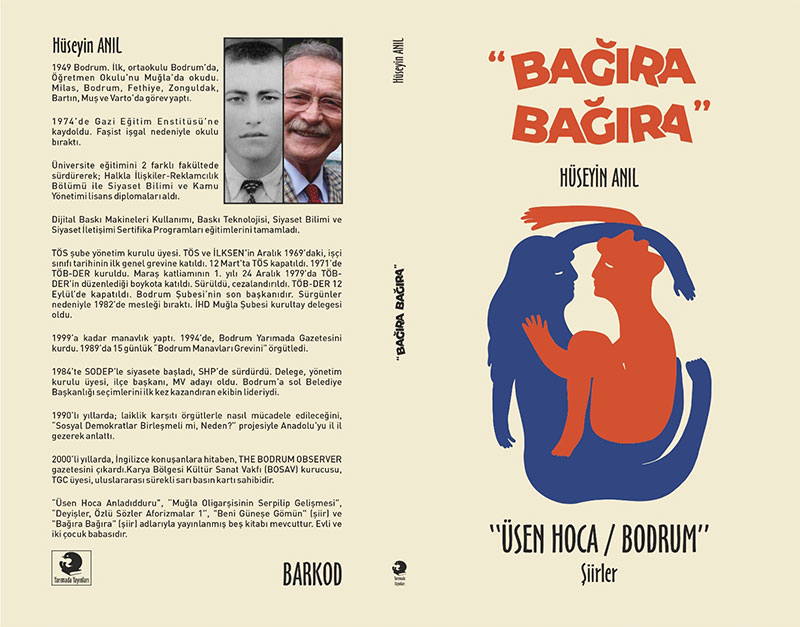 Hüseyin Anıl'ın "Bağıra Bağıra" şiir kitabı kapağı
