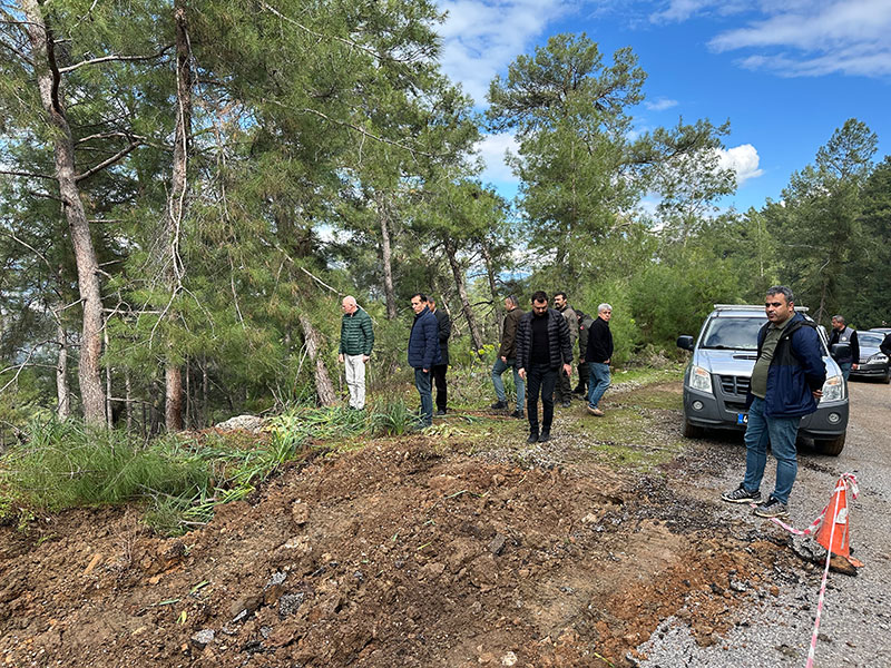 Ortaca Kaymakamı Kenan Aktaş, heyelan bölgesi, 17 Şubat 2026