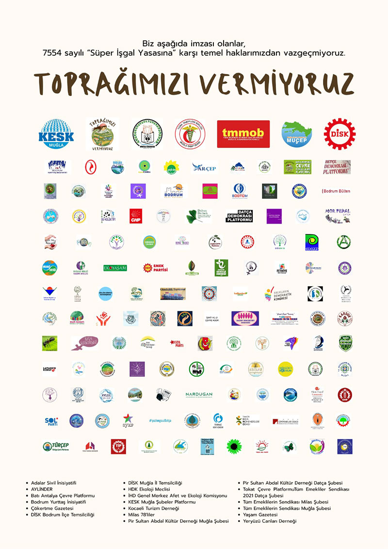 Toprağımızı vermiyoruz platformu