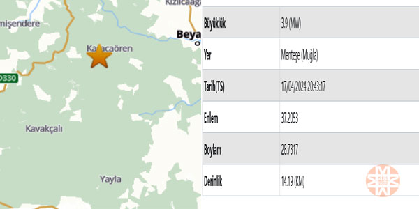 Menteşe deprem, 17 Nisan 2024