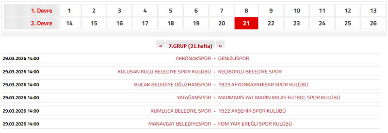 BAL MJuğla fikstür